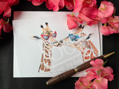 Giraffe Love Greeting Card