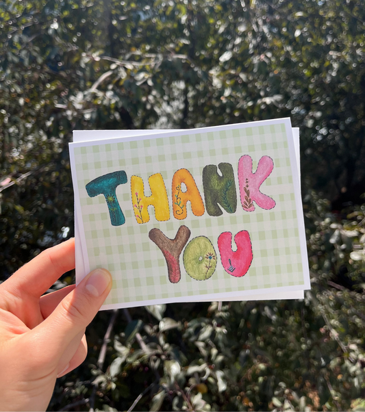 Embroidery Thank You Card