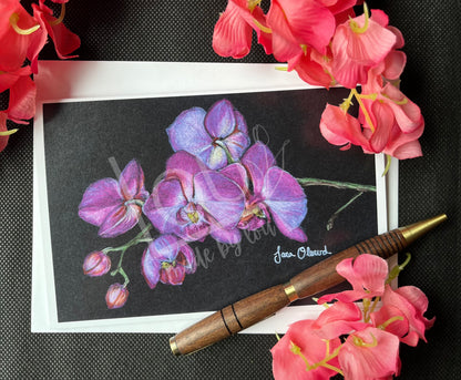 Purple Orchid Greeting Card