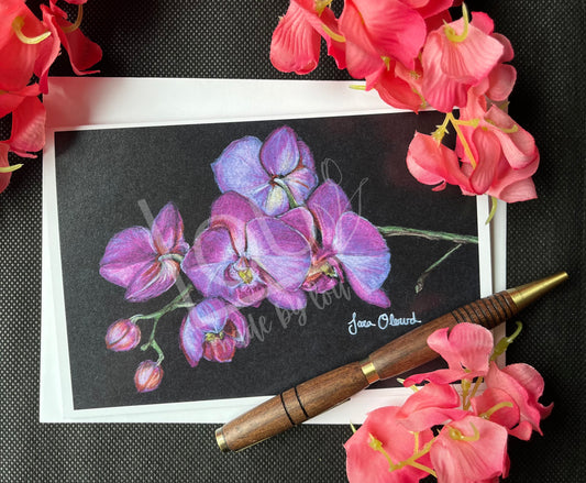 Purple Orchid Greeting Card