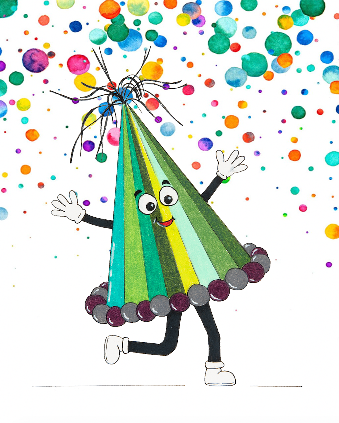 Dancing Birthday Hat Card