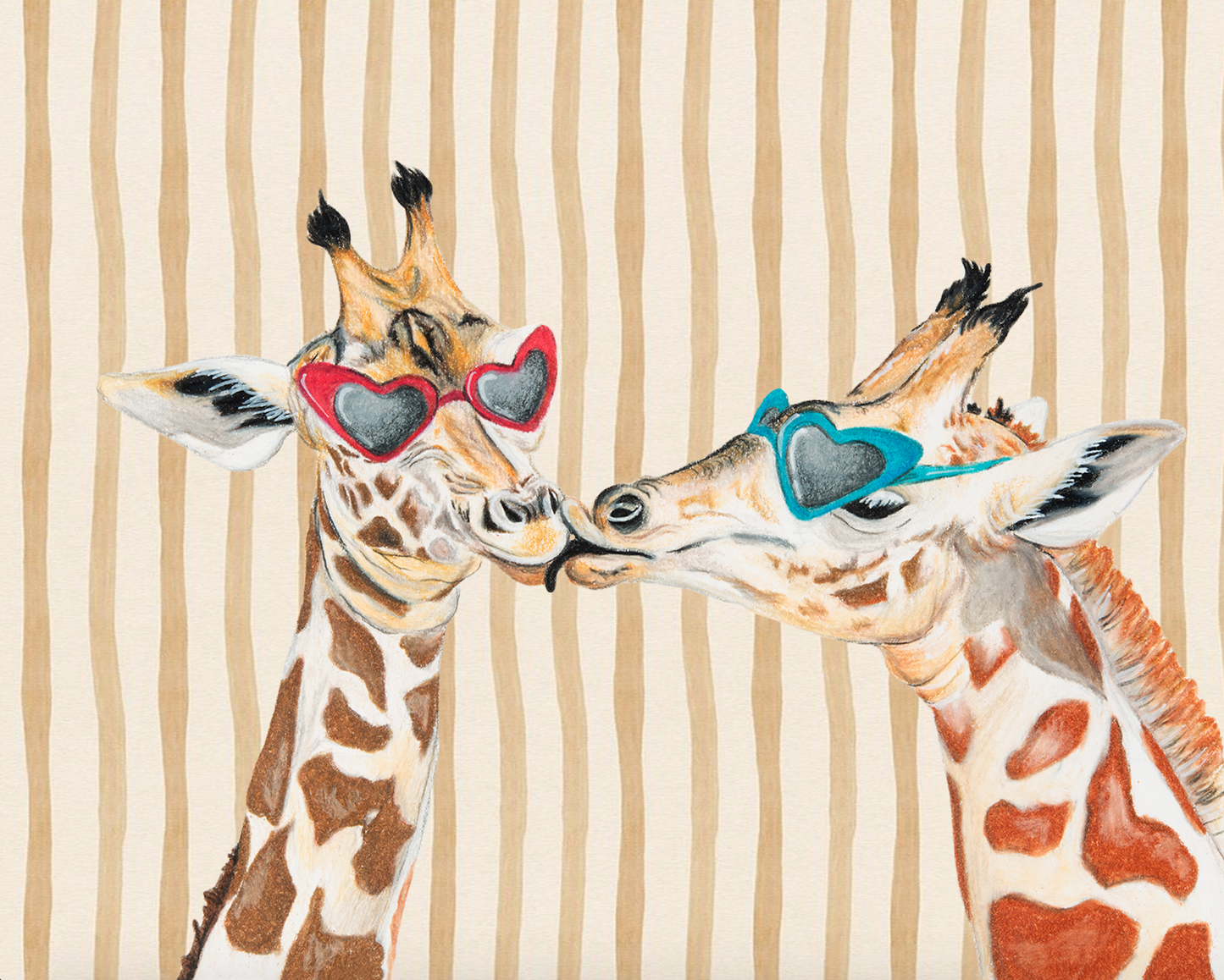 Giraffe Love Greeting Card