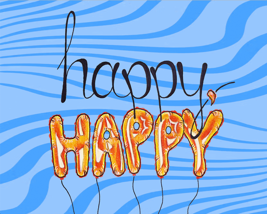 Happy Happy Balloons Greeting Card