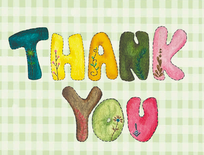 Embroidery Thank You Card