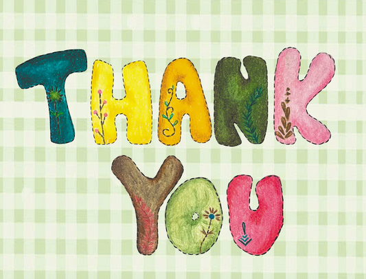 Embroidery Thank You Card