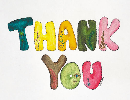 Embroidery Thank You Card